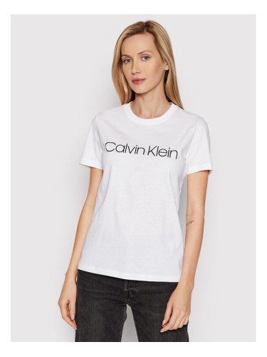 Calvin Klein Тишърт Core Logo K20K202142 Бял Regular Fit