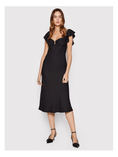 Nissa Коктейлна рокля RC13012 Черен Regular Fit
