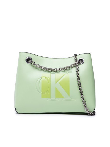 Calvin Klein Jeans Дамска чанта Sculpted Shoulder Bag24 Chain K60K609767 Зелен