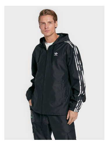 adidas Преходно яке Camo Series HK5139 Черен Relaxed Fit