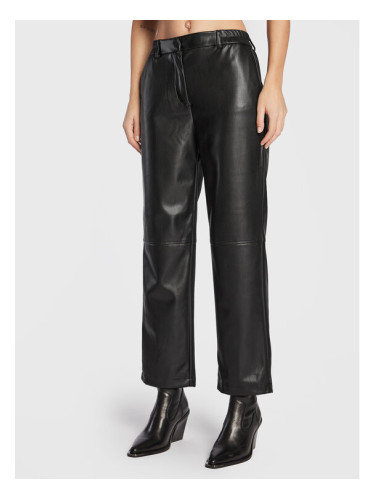 ONLY Панталони от имитация на кожа Idina 15263774 Черен Regular Fit