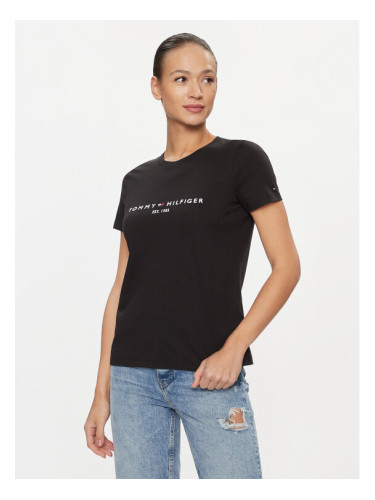 Tommy Hilfiger Тишърт Heritage C-Nk WW0WW31999 Черен Regular Fit