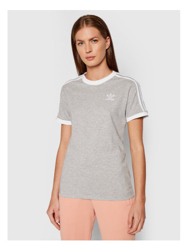 adidas Тишърт adicolor Classics 3-Stripes H33576 Сив Standard Fit