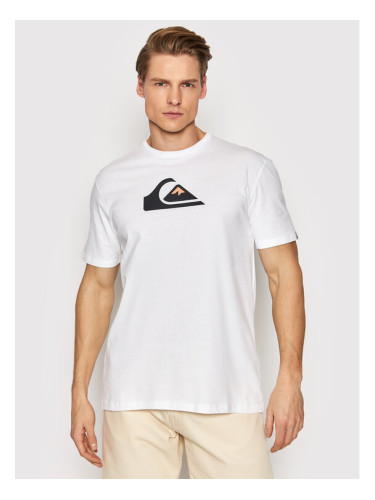 Quiksilver Тишърт Comp EQYZT06534 Бял Regular Fit