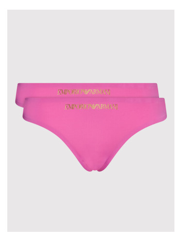 Emporio Armani Underwear Комплект 2 чифта класически бикини 163334 2R384 05873 Розов