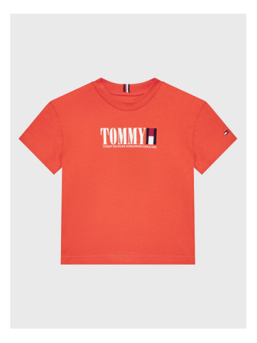 Tommy Hilfiger Тишърт KB0KB07788 D Оранжев Regular Fit