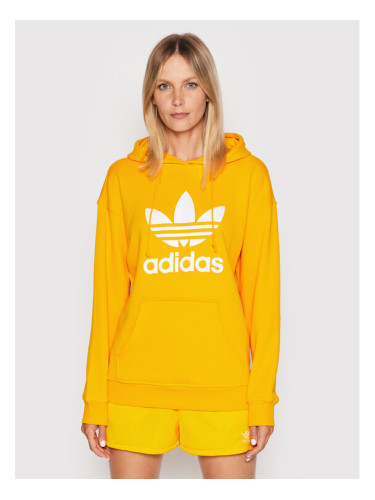 adidas Суитшърт HK9653 Жълт Regular Fit