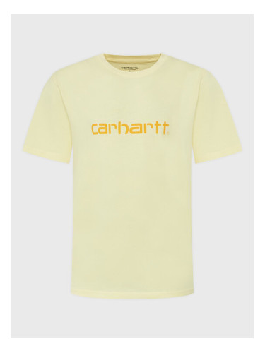 Carhartt WIP Тишърт Script I031047 Жълт Regular Fit