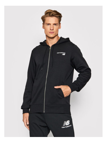 New Balance Суитшърт MJ03907 Черен Athletic Fit