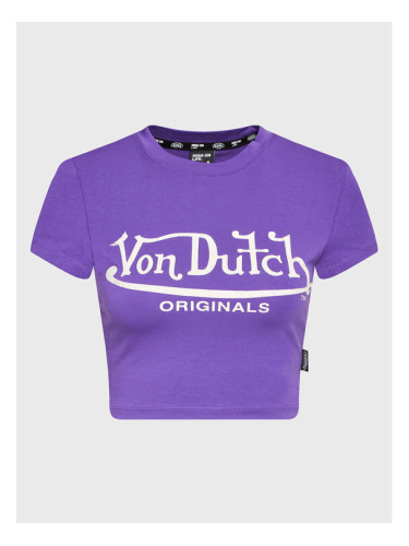 Von Dutch Тишърт Arta 6230047 Виолетов Regular Fit
