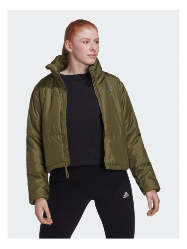 adidas Преходно яке BSC Insulated Jacket HG8755 Зелен Loose Fit