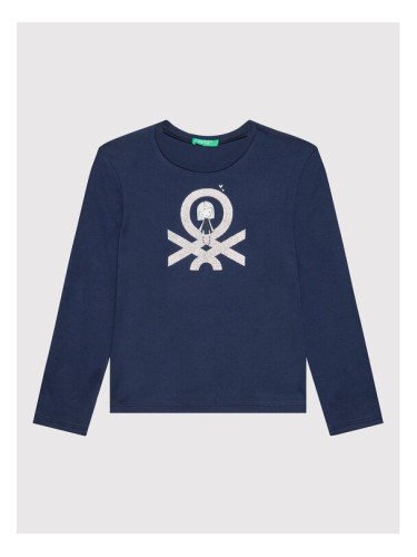 United Colors Of Benetton Блуза 3I9WG104K Тъмносин Regular Fit