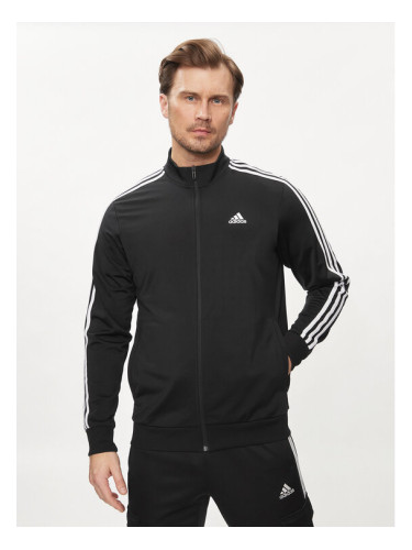 adidas Суитшърт Essentials Warm-Up 3-Stripes H46099 Черен Regular Fit