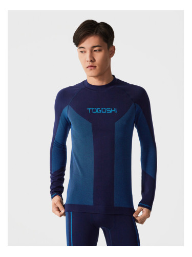 Togoshi Тениска с дълъг ръкав THERMO TG22-TSML500 Тъмносин Slim Fit