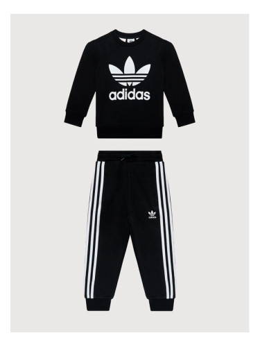 adidas Анцуг adicolor Crew Set H25250 Черен Regular Fit