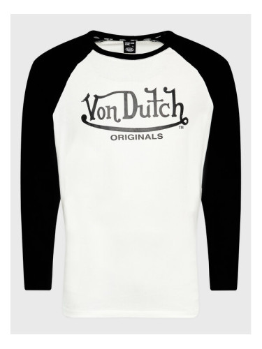 Von Dutch Тениска с дълъг ръкав Lane 6 324 009 Бял Relaxed Fit