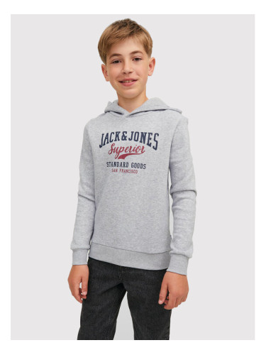 Jack&Jones Junior Суитшърт Logo 12212287 Сив Regular Fit