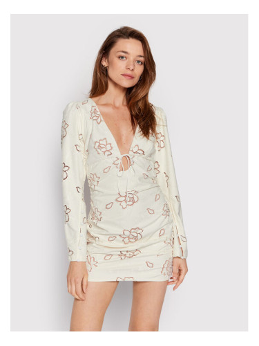 For Love & Lemons Коктейлна рокля Renee CD2643 Бежов Slim Fit