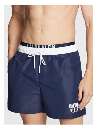 Calvin Klein Swimwear Плувни шорти KM0KM00791 Тъмносин Regular Fit