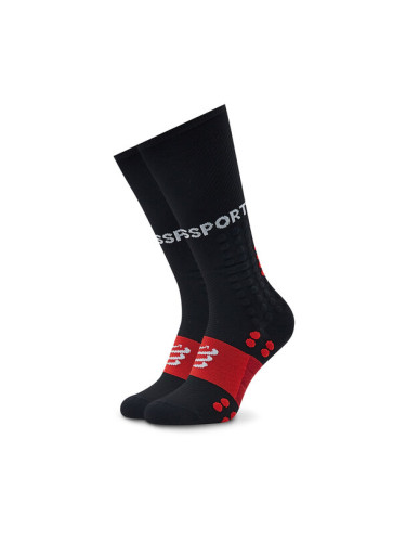 Compressport Дълги чорапи unisex Run SU00004B Черен