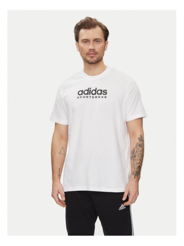 adidas Тишърт All SZN Graphic T-Shirt IC9821 Бял Loose Fit