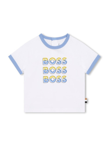 Boss Тишърт J05A07 S Бял Regular Fit