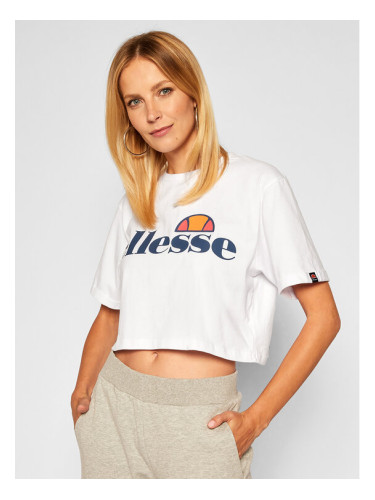 Ellesse Тишърт Alberta SGS04484 Бял Cropped Fit