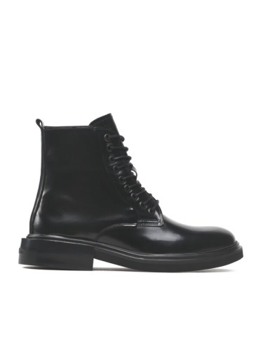 Calvin Klein Ботуши Lace Up Boot Br Lth HM0HM00669 Черен