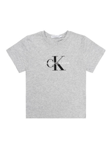 Calvin Klein Jeans Тишърт Monogram Logo IU0IU00068 Сив Regular Fit