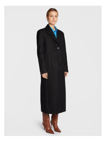 Remain Вълнено палто Boyle Coat RM1487 Черен Boxy Fit