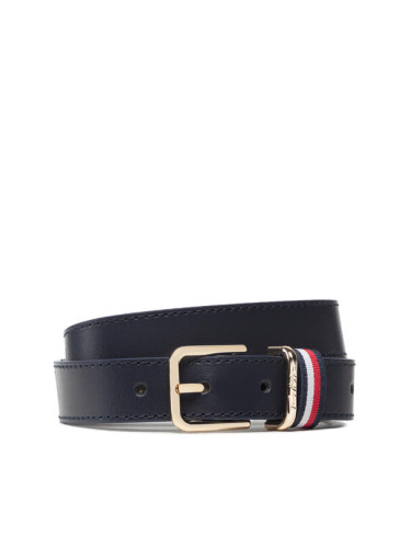 Tommy Hilfiger Дамски колан Square Buckle Singature 2.5 AW0AW12148 Тъмносин