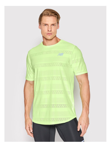 New Balance Тениска от техническо трико Speed MT13277 Зелен Athletic Fit