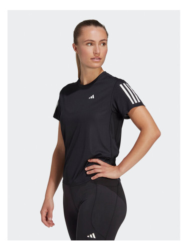 adidas Тениска от техническо трико Own the Run T-Shirt IC5188 Черен Regular Fit