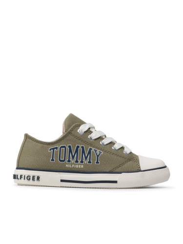 Tommy Hilfiger Кецове Low Cut Lace-Up Sneaker T3X4-32208-1352 M Зелен