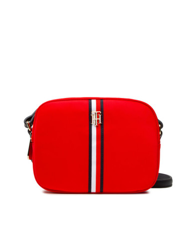 Tommy Hilfiger Дамска чанта Poppy Crossover Corp AW0AW11334 Червен