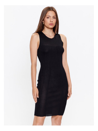 Glamorous Плетена рокля CK6708 Черен Slim Fit