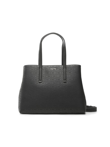 Calvin Klein Дамска чанта Ck Must Tote Md Epi Mono K60K610628 Черен