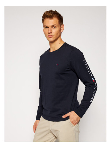 Tommy Hilfiger Тениска с дълъг ръкав Logo MW0MW09096 Тъмносин Regular Fit