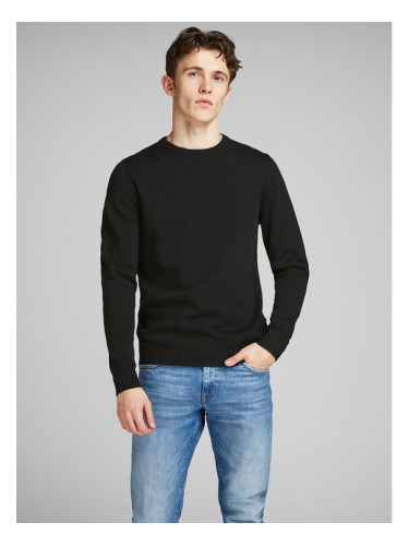 Jack&Jones Пуловер Basic 12137190 Черен Regular Fit