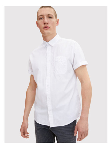 Tom Tailor Риза 1031706 Бял Regular Fit