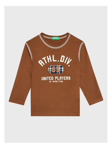 United Colors Of Benetton Блуза 3VR5G106G Кафяв Regular Fit