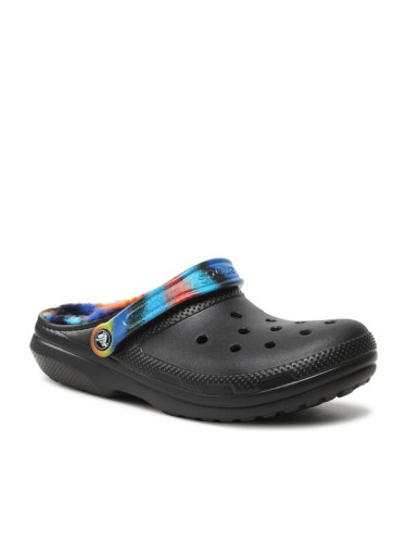 Crocs Чехли Classic Lined Spray Dye Clog 208045 Черен