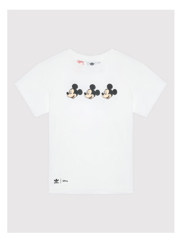 adidas Тишърт DISNEY Mickey And Friends H20317 Бял Regular Fit