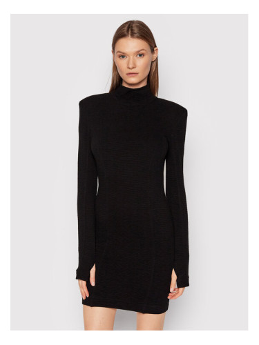 Remain Плетена рокля Lizea RM874 Черен Slim Fit