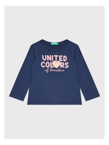 United Colors Of Benetton Блуза 3ATNG105X Тъмносин Regular Fit