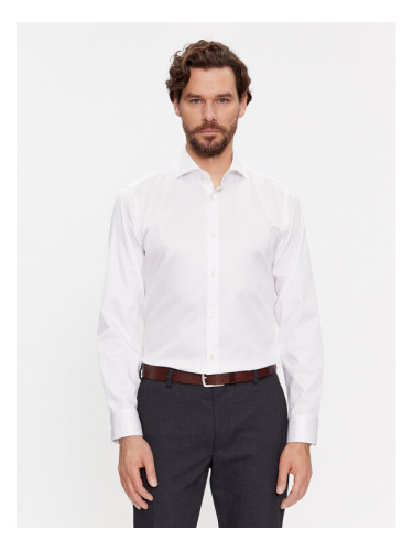 JOOP! Риза 30034392 Бял Slim Fit