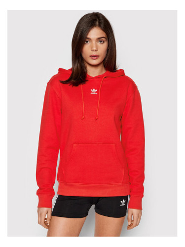 adidas Суитшърт Hoodie HF7508 Червен Regular Fit