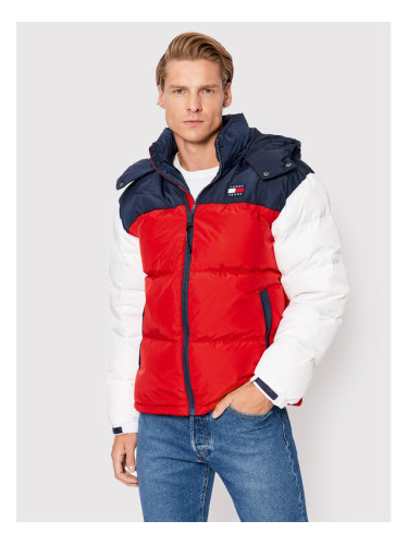 Tommy Jeans Пухено яке Color Block Alaska DM0DM14460 Цветен Regular Fit