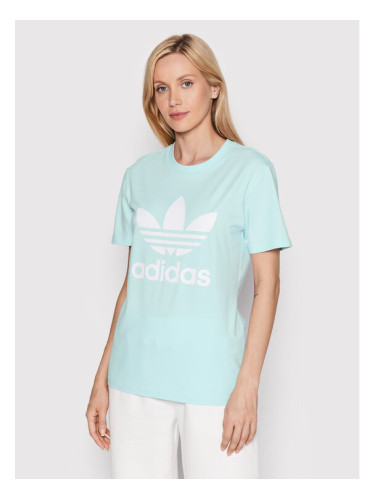 adidas Тишърт adicolor Classics Trefoil HK9638 Син Regular Fit