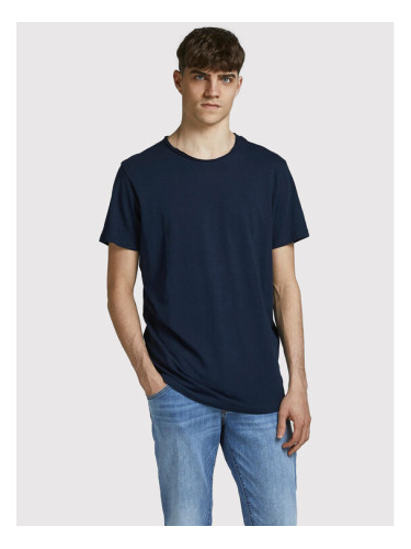 Jack&Jones Тишърт Basher 12182498 Тъмносин Regular Fit